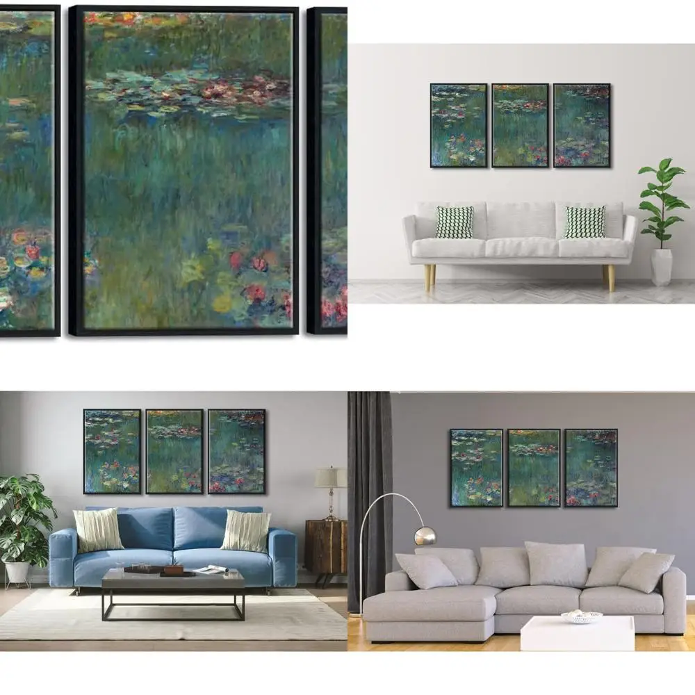 Impressionist Water Lilies Canvas Art by Monet, 3-Panel Wall Decor for Living Room & Bedroom
Impressionist Water Lilies Canvas Art by Monet, 3-Panel Wall Decor for Living Room & Bedroom
