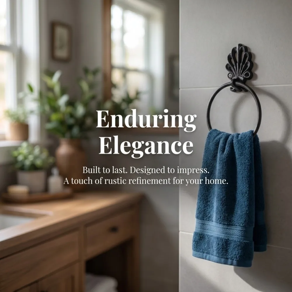 Durable Cast Iron Towel Rack Wrought Iron Iron Art Towel Ring Wall Mounted Retro Style Bathroom Hanger Restroom Decoration
Durable Cast Iron Towel Rack Wrought Iron Iron Art Towel Ring Wall Mounted Retro Style Bathroom Hanger Restroom Decoration