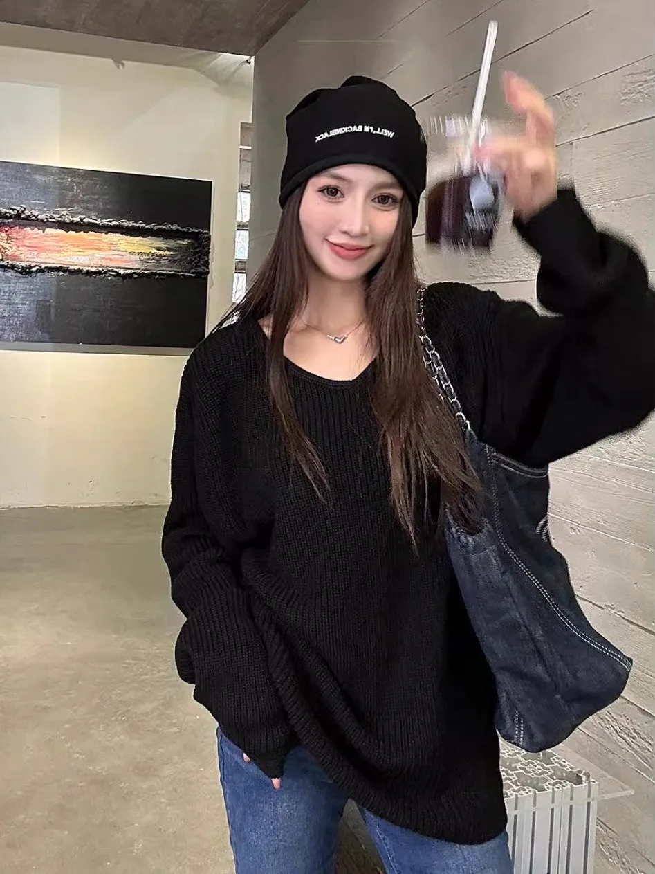 Loose V-Ne Knitted Sweater Women's Spring Autumn Winter Slimming Top Casual Comfortable Breathable Faionable Design
Loose V-Ne Knitted Sweater Women's Spring Autumn Winter Slimming Top Casual Comfortable Breathable Faionable Design