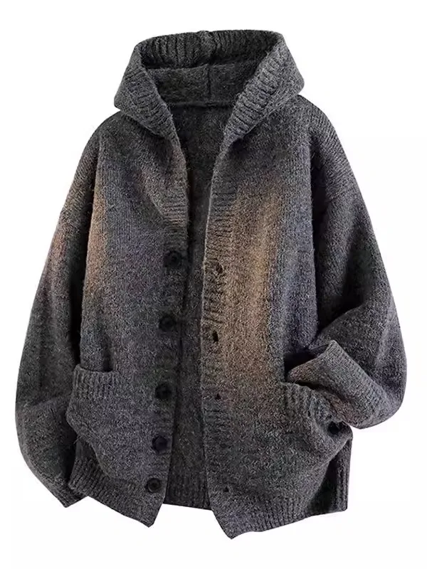 Мужской вязаный кардиган-худи свободного кроя, зимний повседневный, из полиэфирного волокна, с длинными рукавами, теплый, дышащий, ветрозащитный
Мужской вязаный кардиган-худи свободного кроя, зимний повседневный, из полиэфирного волокна, с длинными рукавами, теплый, дышащий, ветрозащитный