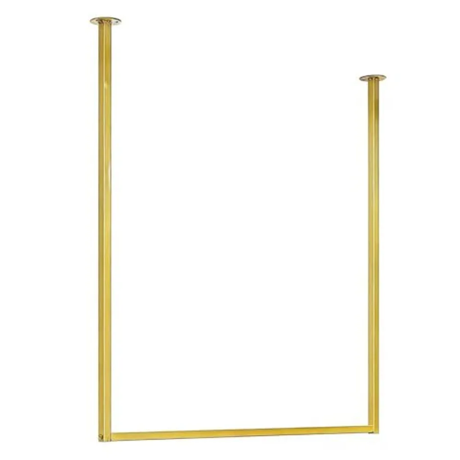 Golden Clothing Store Simple Wall Mounted Metal Display Rack Window Ceiling Hanging Garment Racks U-shaped Shelf Wedding Dress
Golden Clothing Store Simple Wall Mounted Metal Display Rack Window Ceiling Hanging Garment Racks U-shaped Shelf Wedding Dress