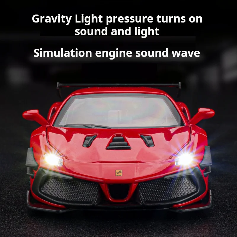 1:32 Super Racing car 488 Alloy Diecast Exquisite Model Automobile exhibition collectibles Simulated Sound Light Boys‘ Toy Gift
1:32 Super Racing car 488 Alloy Diecast Exquisite Model Automobile exhibition collectibles Simulated Sound Light Boys‘ Toy Gift