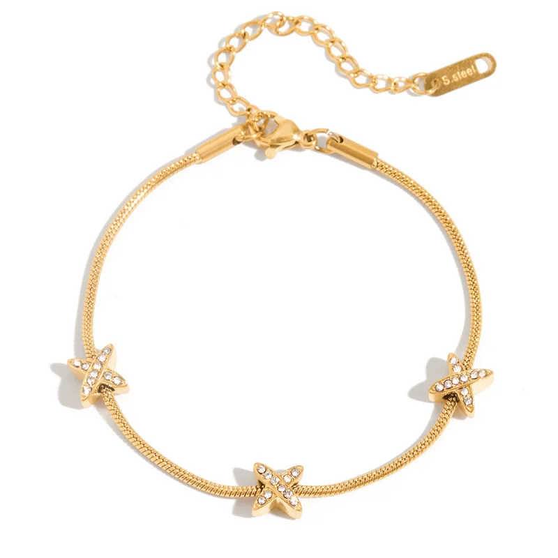 Titanium Steel Zircon Bracelet Women's Faion Jewelry Set Versatile High-End Feelings ular Accories Cross-Border
Titanium Steel Zircon Bracelet Women's Faion Jewelry Set Versatile High-End Feelings ular Accories Cross-Border