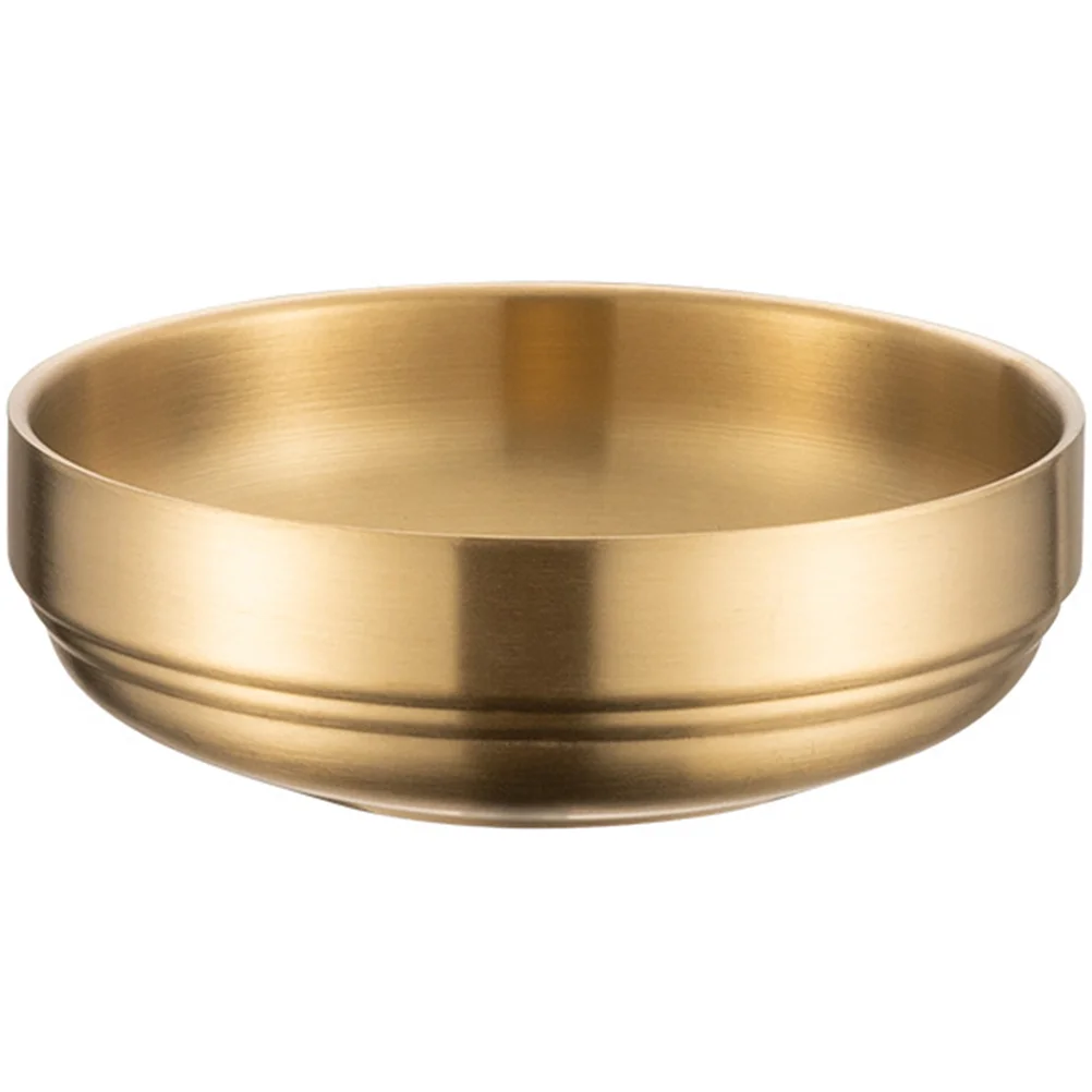 Sauce Stainless Steel Cold Noodle Bowl Containers Plates for Home Golden Serving Dish
Sauce Stainless Steel Cold Noodle Bowl Containers Plates for Home Golden Serving Dish
