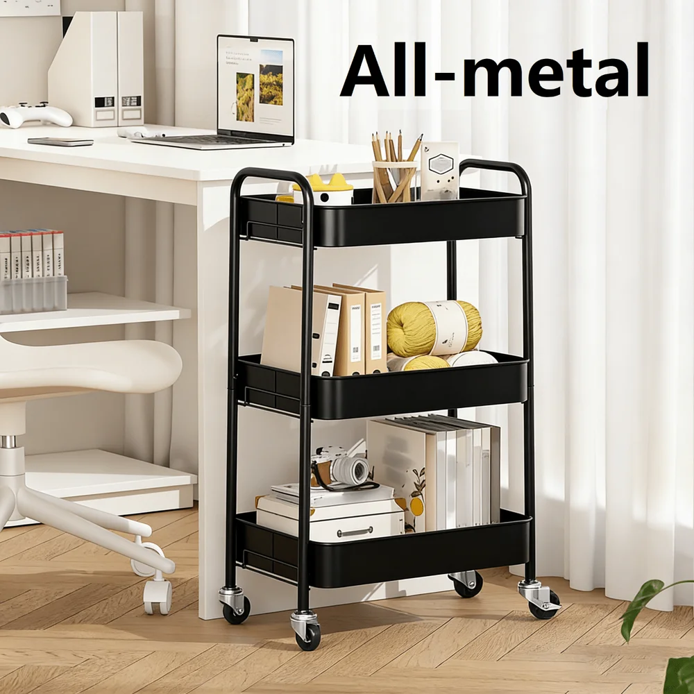 3Tier Rolling Cart, Metal Utility Cart With Lockable Wheels, Storage Craft Art Cart Trolley Organizer Serving Cart Easy Assembl
3Tier Rolling Cart, Metal Utility Cart With Lockable Wheels, Storage Craft Art Cart Trolley Organizer Serving Cart Easy Assembl