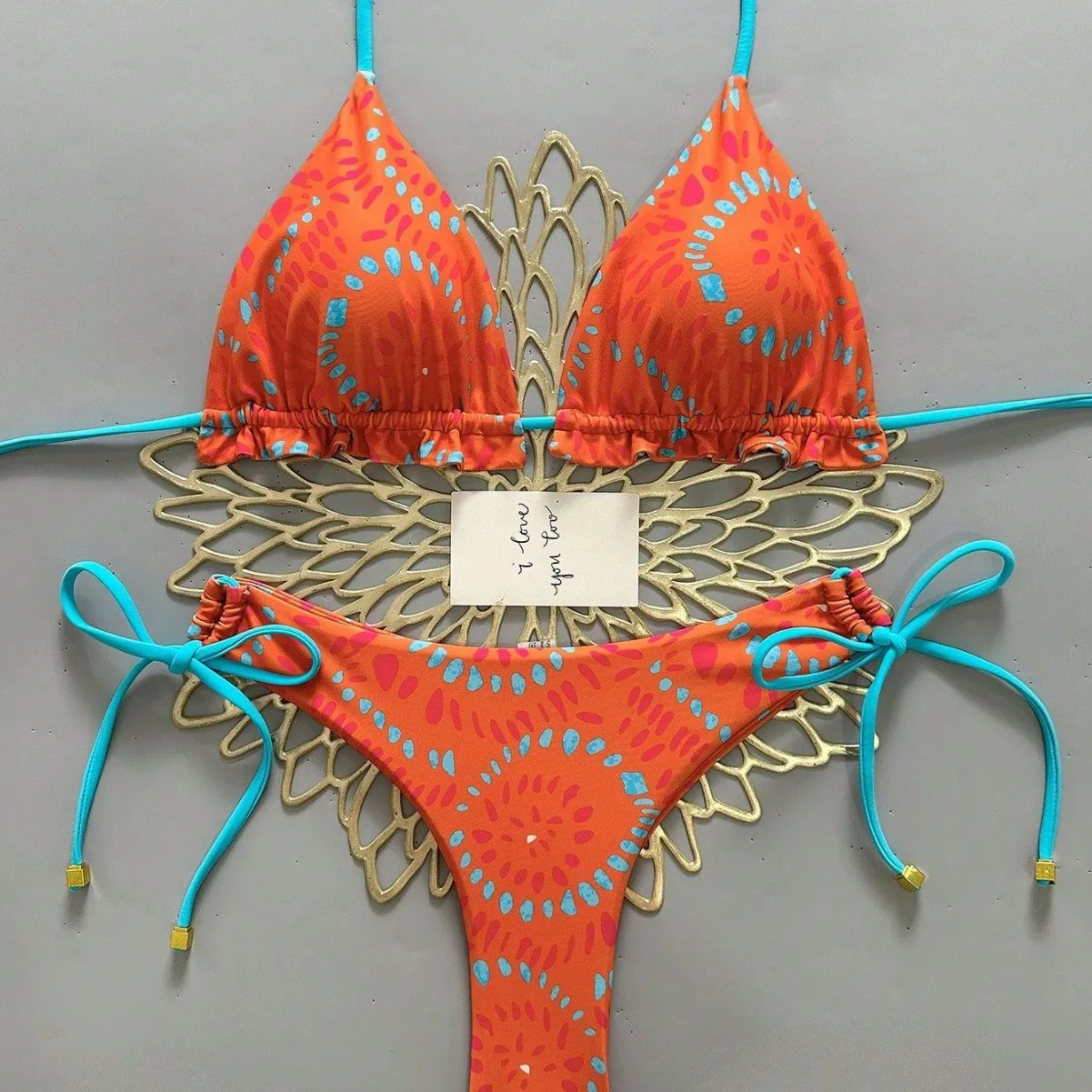 2026 New Orange Print Tie-Dye Bikini Two-Piece Swimsuit Women's Cross-Border Brazilian Vacation Swimwear Sexy Polyester Fabric
2026 New Orange Print Tie-Dye Bikini Two-Piece Swimsuit Women's Cross-Border Brazilian Vacation Swimwear Sexy Polyester Fabric