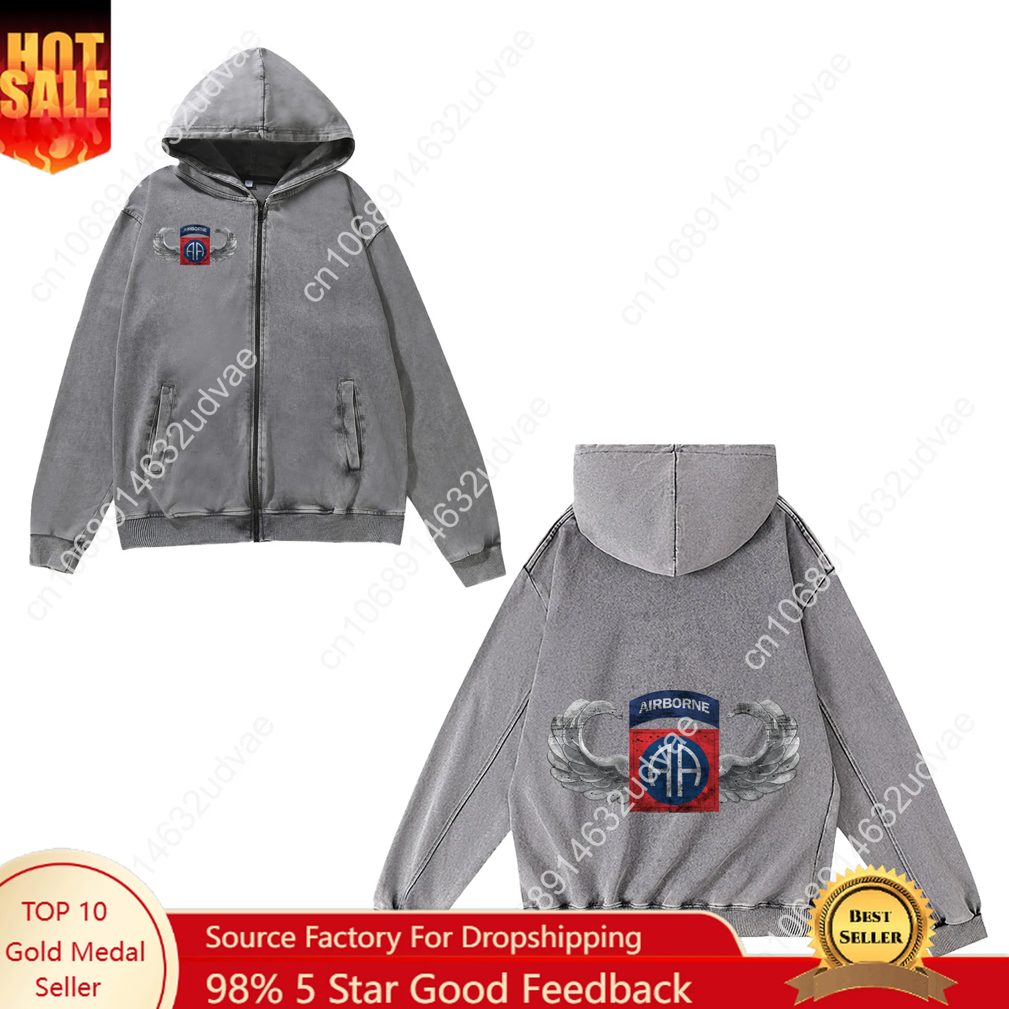 82nd Airborne Division Parachutist Wings Patch Zipper Sweatshirt Man Woman Teenager Retro Hoodies Sweat Shirt Zip Jacket Tops
82nd Airborne Division Parachutist Wings Patch Zipper Sweatshirt Man Woman Teenager Retro Hoodies Sweat Shirt Zip Jacket Tops