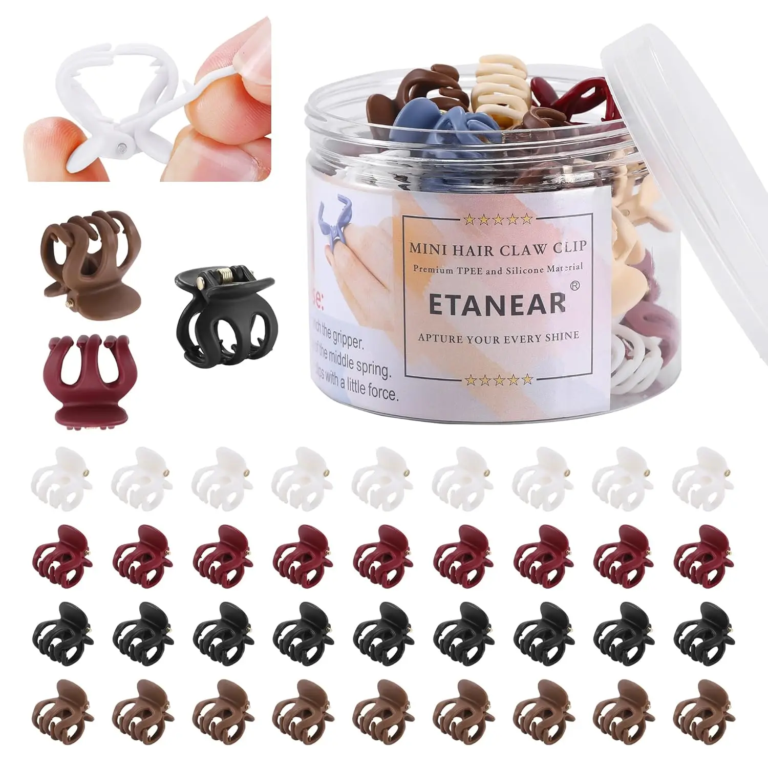 36-Piece Mini Hair Clips, Flexible & Durable Tiny Claw Clips for Women, Non-Slip Grip for Thin to
36-Piece Mini Hair Clips, Flexible & Durable Tiny Claw Clips for Women, Non-Slip Grip for Thin to
