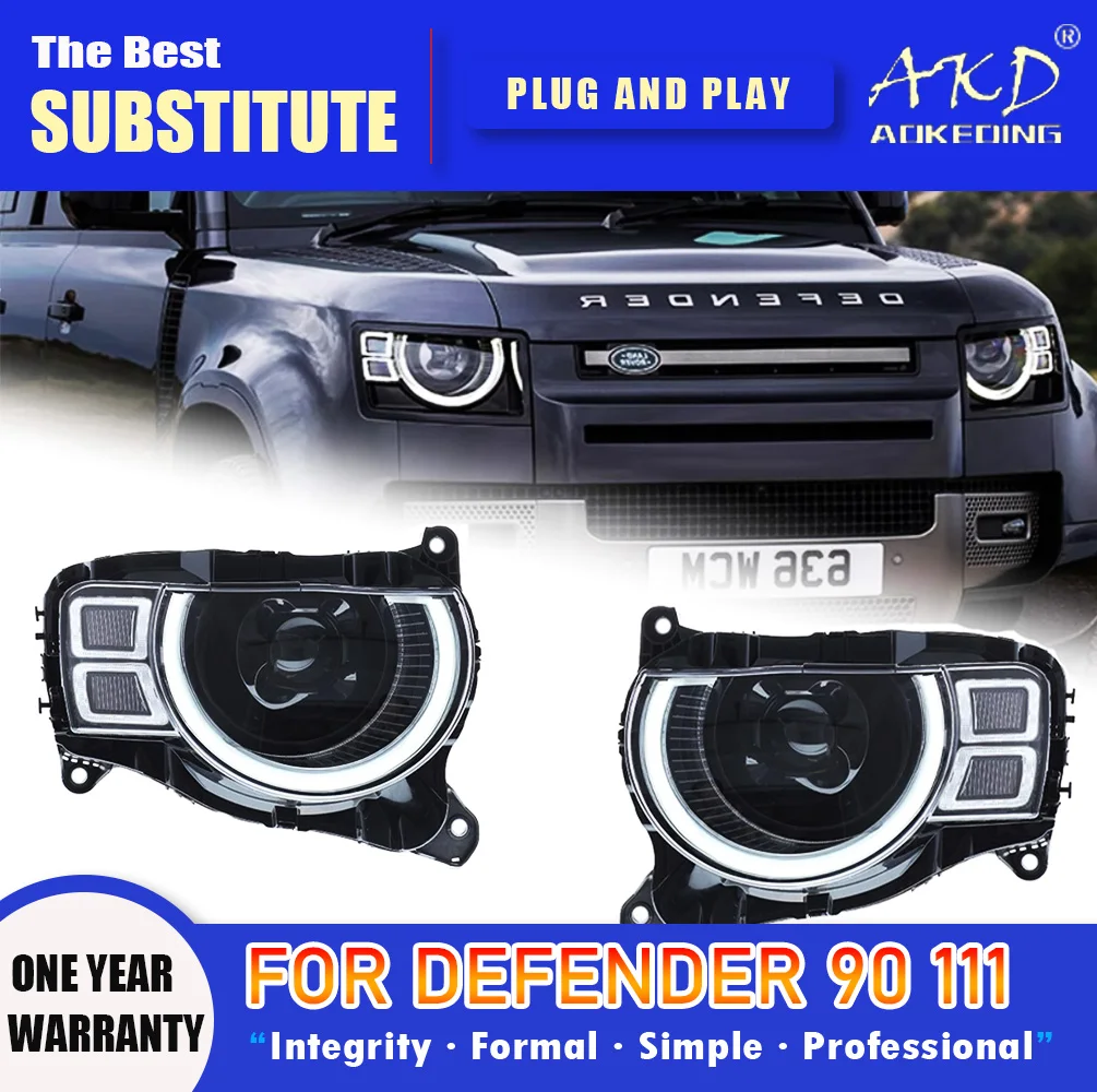 Налобный фонарь AKD для Land Rover Defender 90 111, лампа головного света 2020-2023, фары ДХО, сигнал поворота, фара дальнего света «ангельские глазки»
Налобный фонарь AKD для Land Rover Defender 90 111, лампа головного света 2020-2023, фары ДХО, сигнал поворота, фара дальнего света «ангельские глазки»