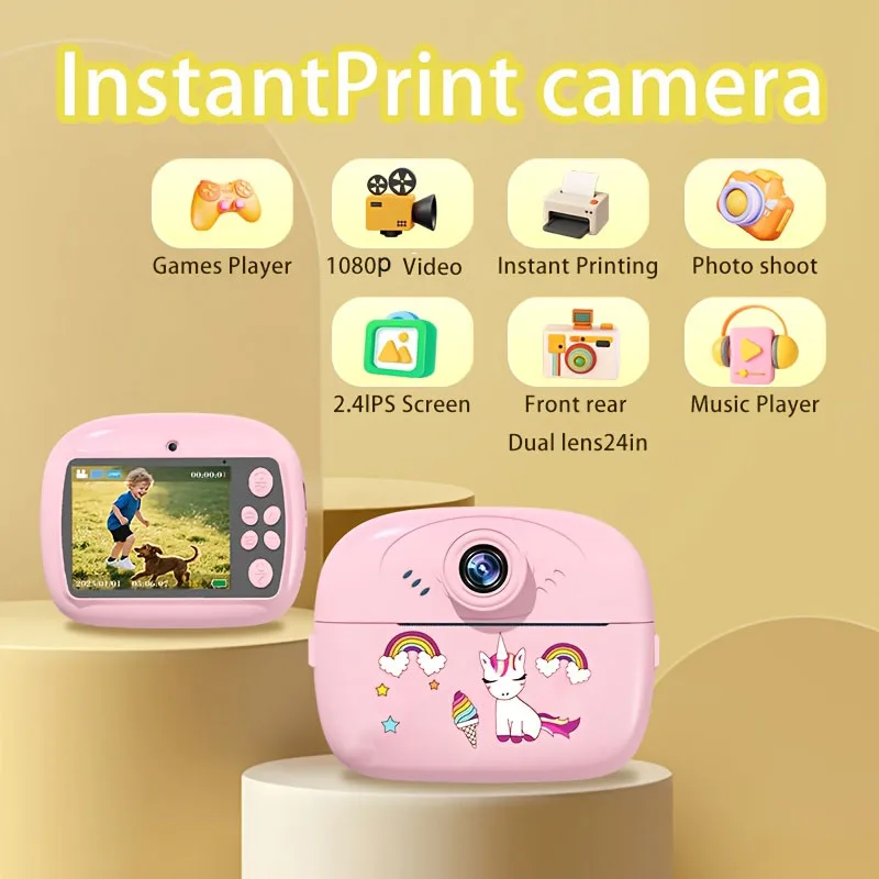 Children Instant Print Camera Thermal Printer Video Recorder Portable Smart Digital Dual Lens Selfie Camera Kids Birthday Gift
Children Instant Print Camera Thermal Printer Video Recorder Portable Smart Digital Dual Lens Selfie Camera Kids Birthday Gift