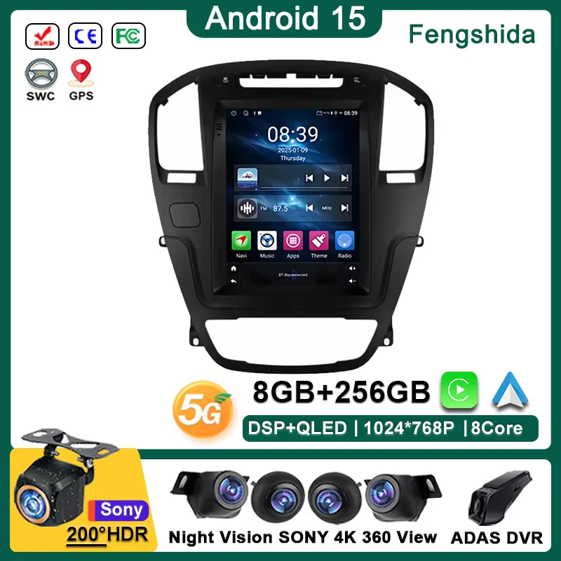9.7 inch Android 15 For Opel Insignia Buick Regal 2009-2013 GPS Navigation Auto Radio Touch Screen Stereo Head Dash Cam DVD 5G
9.7 inch Android 15 For Opel Insignia Buick Regal 2009-2013 GPS Navigation Auto Radio Touch Screen Stereo Head Dash Cam DVD 5G