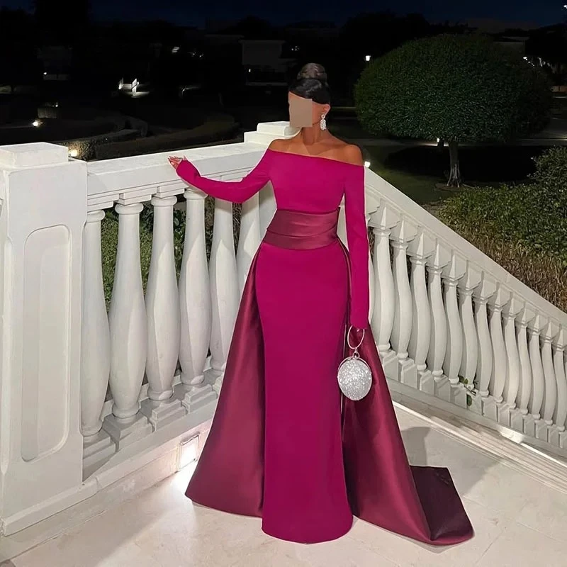 SUMNUS Formal Contrast Color Satin Evening Prom Gowns Mermaid Party Dresses Floor-Length Long Sleeves Party Dresses Customized
SUMNUS Formal Contrast Color Satin Evening Prom Gowns Mermaid Party Dresses Floor-Length Long Sleeves Party Dresses Customized
