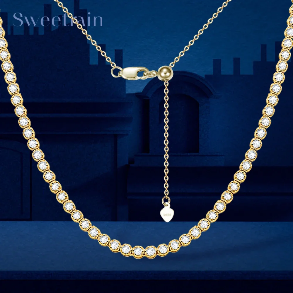 Collar de tenis de moissanita para mujer cadena 100% Original certificadagargantilla plata de ley S925 diamante cuello ajustable
Collar de tenis de moissanita para mujer cadena 100% Original certificadagargantilla plata de ley S925 diamante cuello ajustable