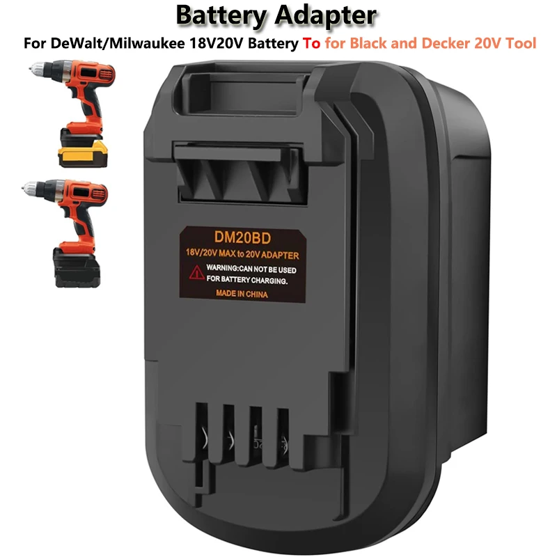 NEW Portable Battery Adapter For DeWalt/Milwaukee 18V/20V Li-ion Battery to for Black and Decker 20V Cordless Power Tools Use
NEW Portable Battery Adapter For DeWalt/Milwaukee 18V/20V Li-ion Battery to for Black and Decker 20V Cordless Power Tools Use