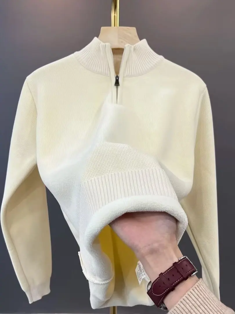 Thiened Fce Повседневный вязаный свитер на молнии, мужской зимний теплый свитер с высоким воротником, мужская повседневная одежда, мягкий трикотаж среднего размера
Thiened Fce Повседневный вязаный свитер на молнии, мужской зимний теплый свитер с высоким воротником, мужская повседневная одежда, мягкий трикотаж среднего размера