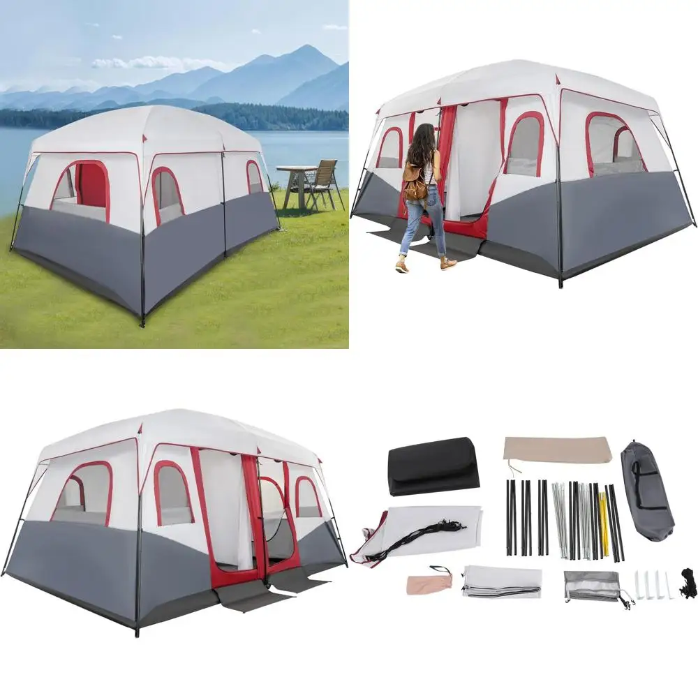 Family-Sized 2-Room Outdoor Tent with Carry Bag for Camping, Picnics, and Hiking
Family-Sized 2-Room Outdoor Tent with Carry Bag for Camping, Picnics, and Hiking