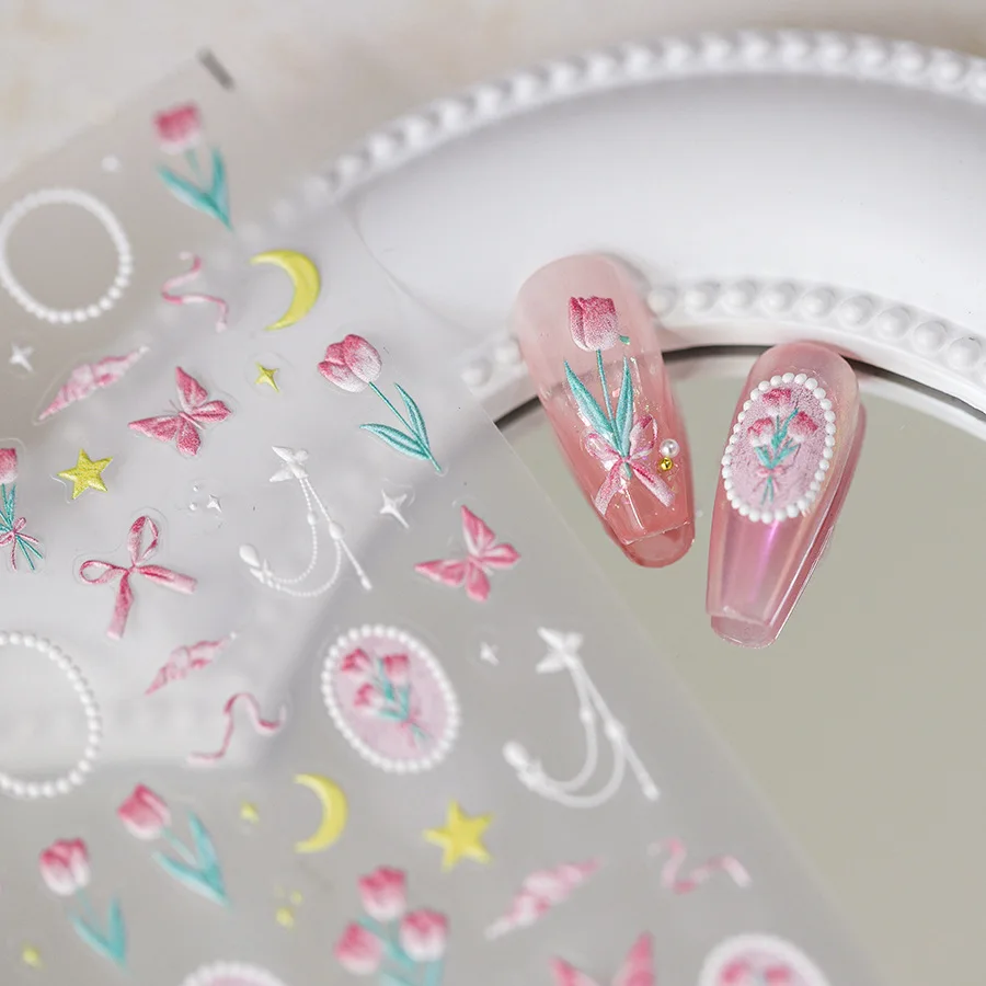 1Pcs Rose Spring Nail Sticker Small Flower Moon Cloud Nail Art Decal Adhesive Stickers Press On Nails DIY Manicure Decorations
1Pcs Rose Spring Nail Sticker Small Flower Moon Cloud Nail Art Decal Adhesive Stickers Press On Nails DIY Manicure Decorations