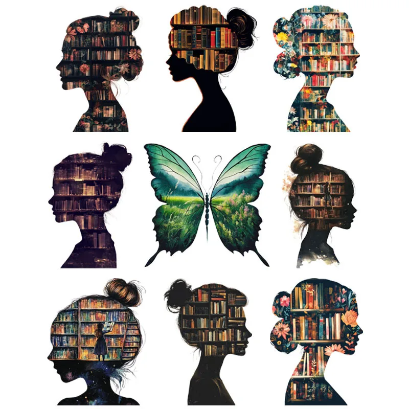 Vinyl stickers book of Flowers girl bookshelf Transparent Butterfly Iron On Patch Heat Transfer Stickers DIY For Clothes Patch
Vinyl stickers book of Flowers girl bookshelf Transparent Butterfly Iron On Patch Heat Transfer Stickers DIY For Clothes Patch