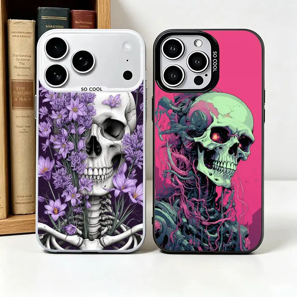 Ins L-Luxury Pink Green Skull Phone Case For iPhone 17,16,15,14,13,12,11 Plus Pro Max Colored Silver Funda Bumbe
Ins L-Luxury Pink Green Skull Phone Case For iPhone 17,16,15,14,13,12,11 Plus Pro Max Colored Silver Funda Bumbe