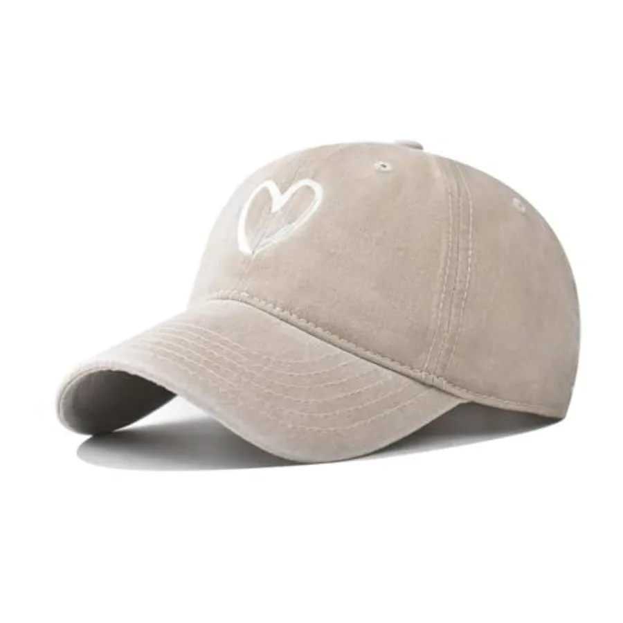 Women's Vintage Washed Baseball Cap Adjustable Cute Heart Graphic Cotton Dad Hat
Women's Vintage Washed Baseball Cap Adjustable Cute Heart Graphic Cotton Dad Hat