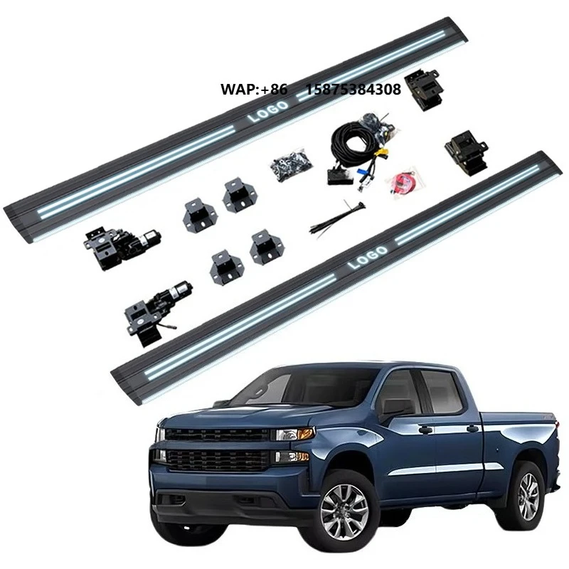 Customized Logo Load-Bearing Electric Power Side Step Running Board Dual Lights for Silverado Crew Cab 2015-2018
Customized Logo Load-Bearing Electric Power Side Step Running Board Dual Lights for Silverado Crew Cab 2015-2018