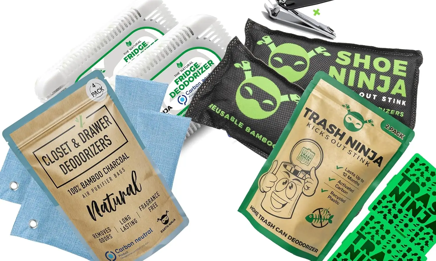 Fridge, Closet, Shoe, and Trash Can Deodorizers - Natural and Unscented Charcoal Odor Absorber for Odor Free Home
Fridge, Closet, Shoe, and Trash Can Deodorizers - Natural and Unscented Charcoal Odor Absorber for Odor Free Home