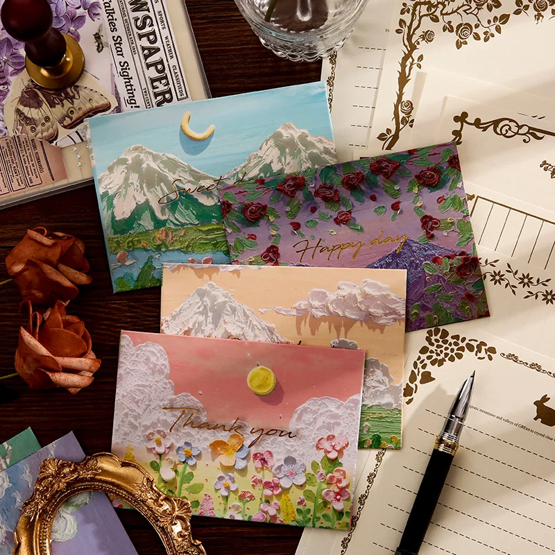 6PCS Rose Oil Painting Cards with Envelopes, Foil Stamping Luxe Greeting Card for Valentine, Birthday, Wedding, Anniversary Gift
6PCS Rose Oil Painting Cards with Envelopes, Foil Stamping Luxe Greeting Card for Valentine, Birthday, Wedding, Anniversary Gift