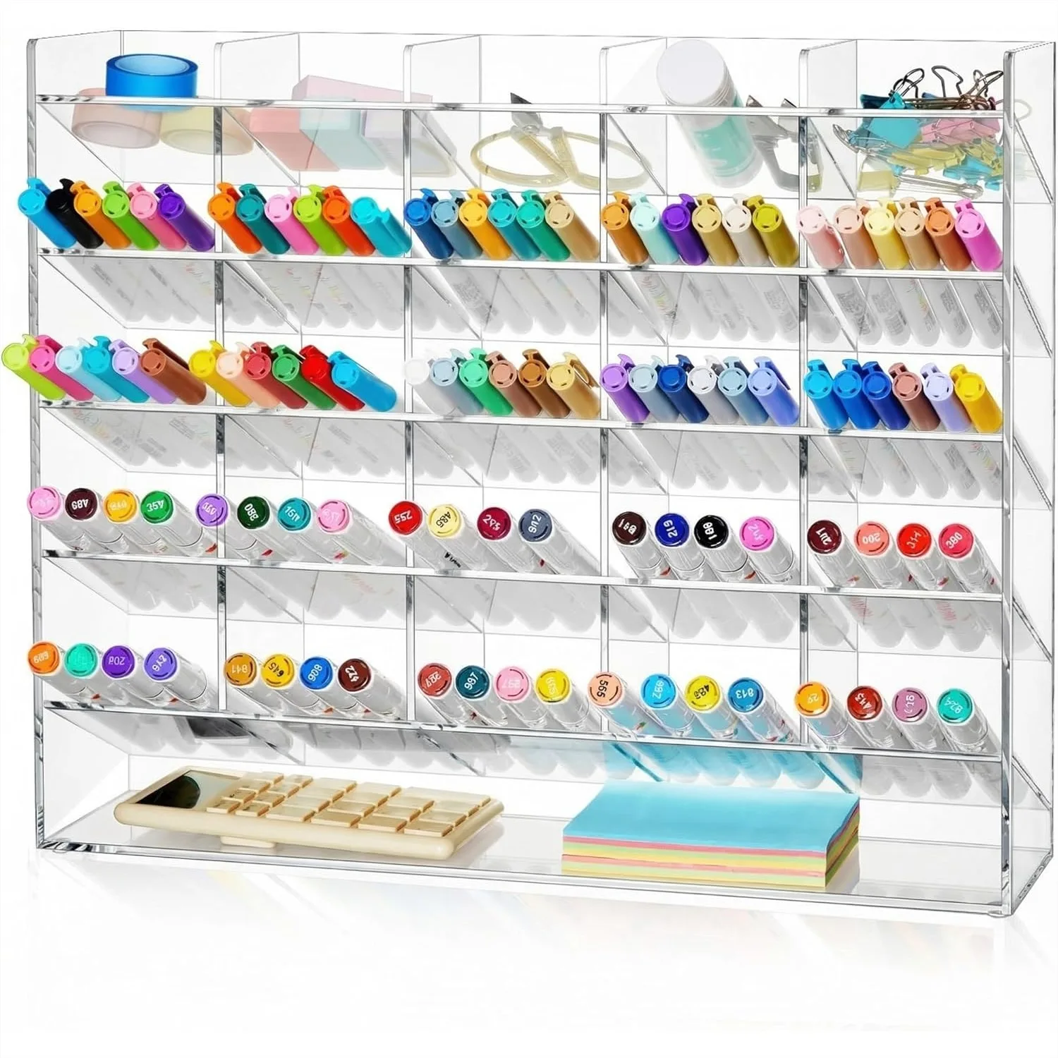 Acrylic Pen Organizer Storage for 300 Markers, Vertical Marker Holder with 21 Compartments, Clear Desk Stationery Pencil
Acrylic Pen Organizer Storage for 300 Markers, Vertical Marker Holder with 21 Compartments, Clear Desk Stationery Pencil