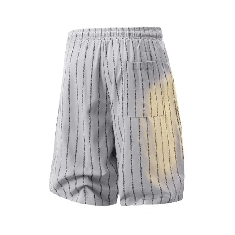 Men's Casual Shorts Striped Drawstring Loose Fit Lightweight Summer Daily Beach Shorts Men Elastic Waist Chic Knee Length Pants
Men's Casual Shorts Striped Drawstring Loose Fit Lightweight Summer Daily Beach Shorts Men Elastic Waist Chic Knee Length Pants