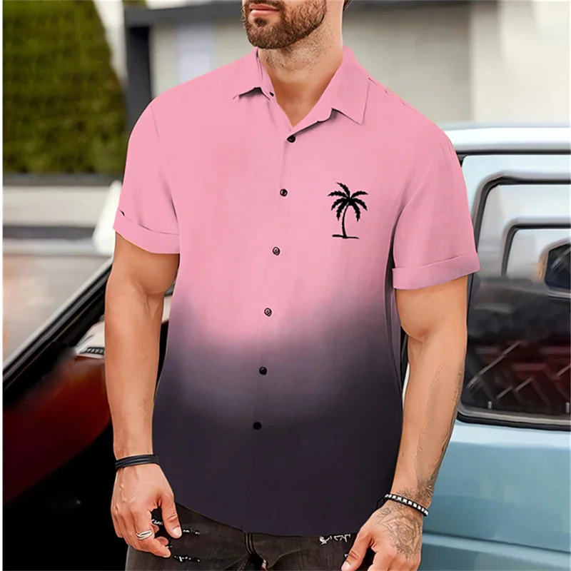 Men's Shirt Summer Hawaiian Shirt Gradient Coconut Tree Print Pink Outdoor Street Short Sleeve Fashion Street Designer 7 Colors
Men's Shirt Summer Hawaiian Shirt Gradient Coconut Tree Print Pink Outdoor Street Short Sleeve Fashion Street Designer 7 Colors