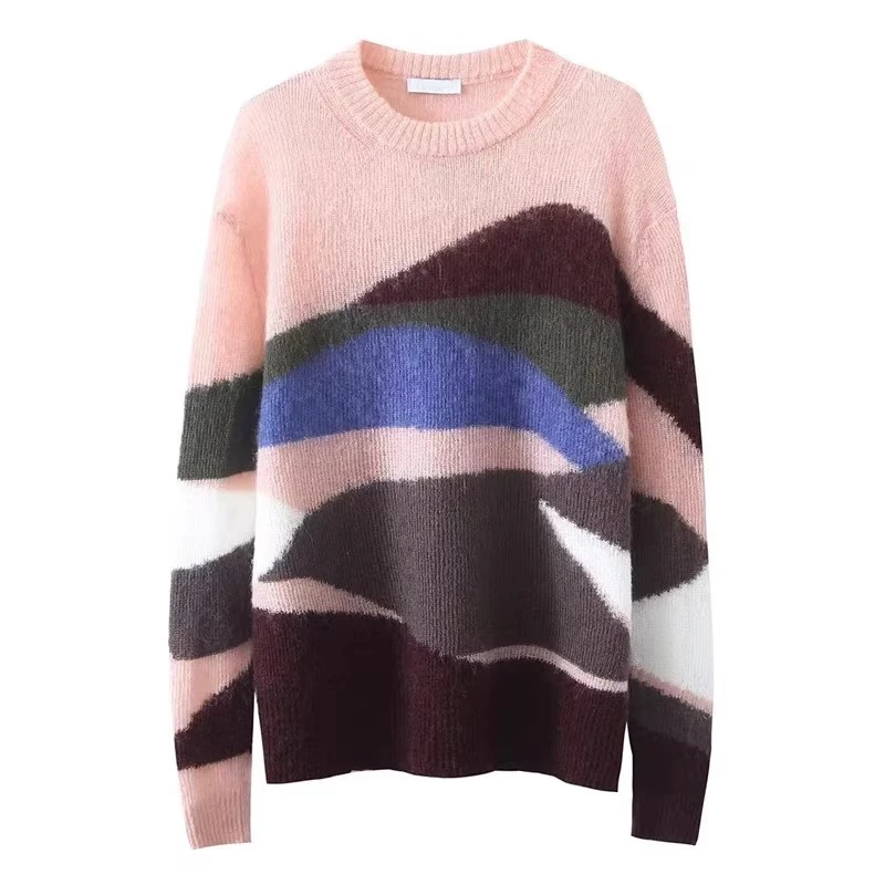 Autumn Winter Korean Style Striped Women’s Knitted Sweaters Pink O-neck Long Sleeve Pullover Tops Casual Lazy Loose Soft Jumpers
Autumn Winter Korean Style Striped Women’s Knitted Sweaters Pink O-neck Long Sleeve Pullover Tops Casual Lazy Loose Soft Jumpers