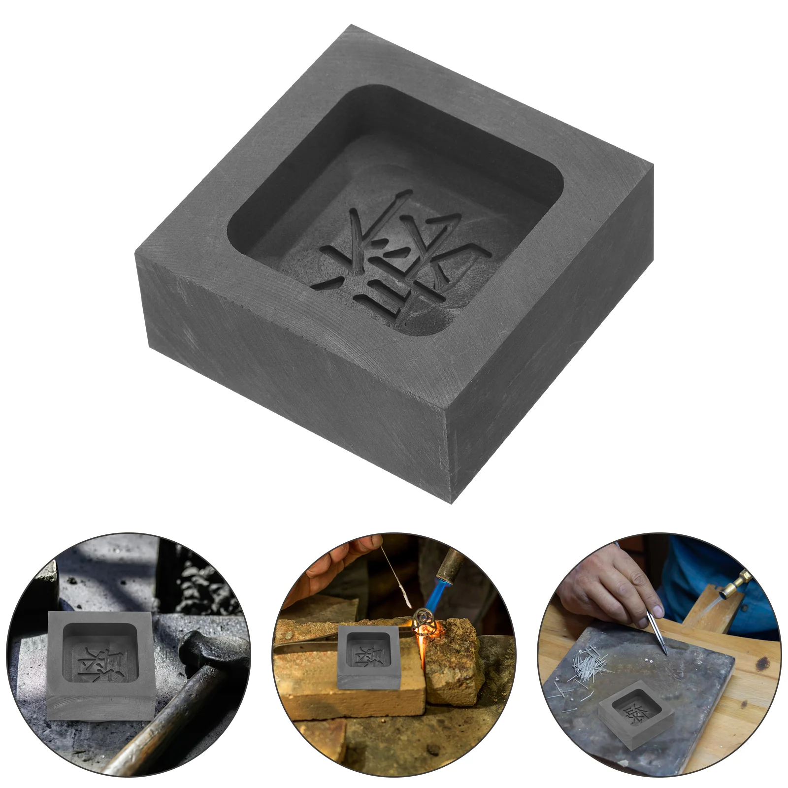 Graphite Mold Fondant Foundry Words Molds DIY Metal Casting Mould for Gold Crucible
Graphite Mold Fondant Foundry Words Molds DIY Metal Casting Mould for Gold Crucible