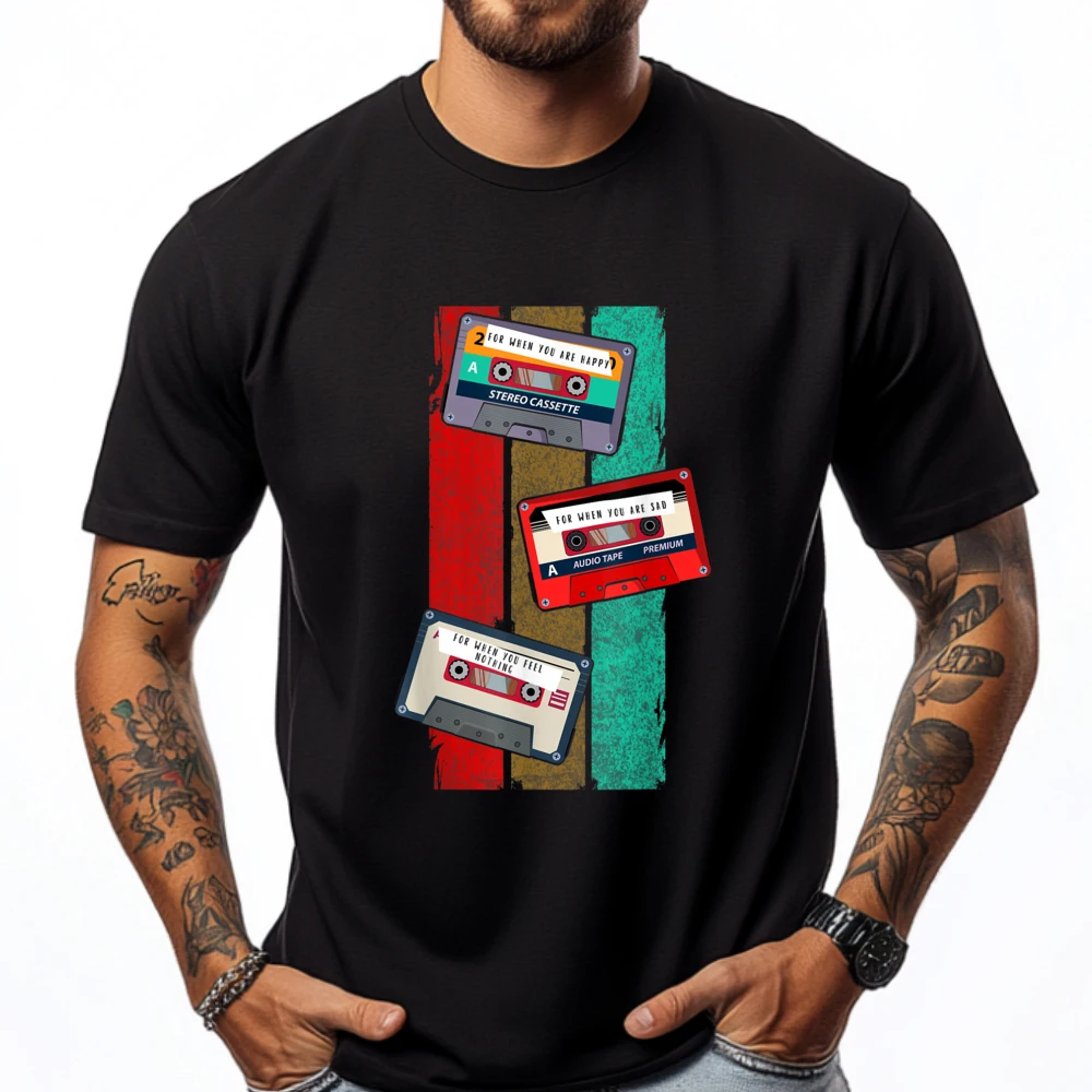 Vintage Mix Tape Nostalgia Cassette Plain Shirt Funny T Shirts Group Graphic Cotton Streetwear Short Sleeve
Vintage Mix Tape Nostalgia Cassette Plain Shirt Funny T Shirts Group Graphic Cotton Streetwear Short Sleeve
