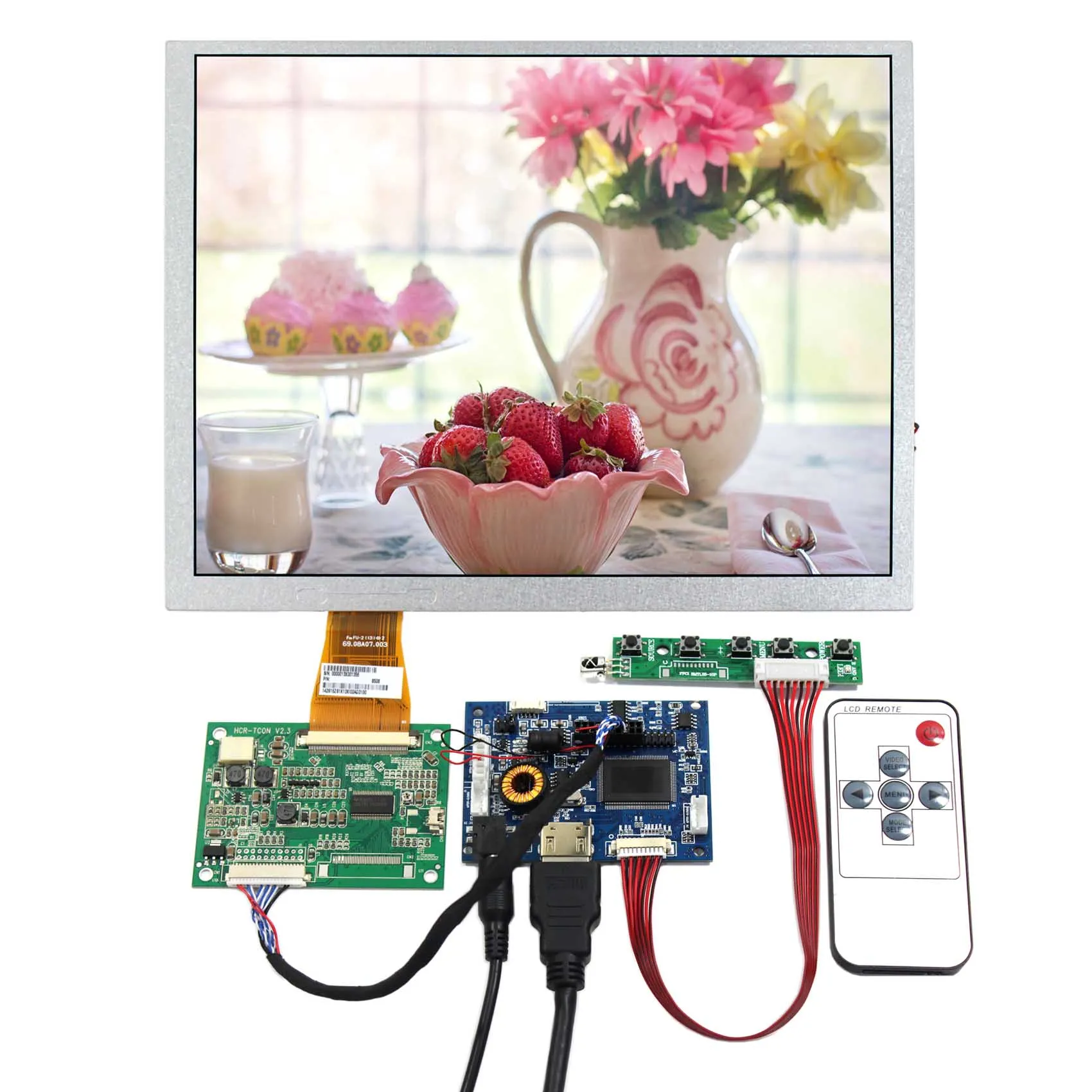 HD MI Audio LCD Controller Board with 10.4" A104SN03 V1 TTL WLED LCD Screen 60pin
HD MI Audio LCD Controller Board with 10.4" A104SN03 V1 TTL WLED LCD Screen 60pin