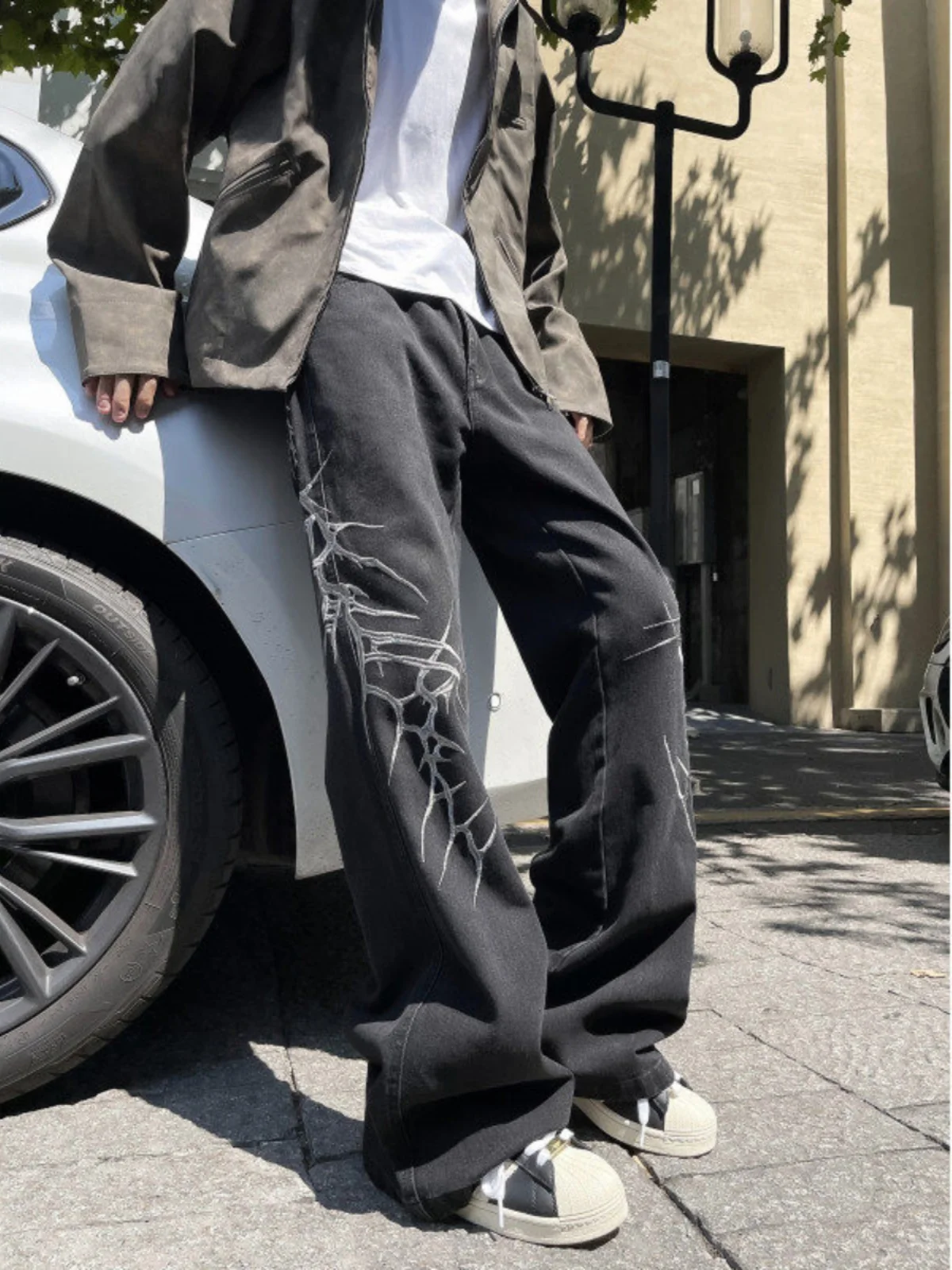 Мужские джинсы American Sle Streetwear, весенне-осенние, с вышивкой, слегка расклешенные, повседневные брюки с низкой талией, прямые, свободного кроя
Мужские джинсы American Sle Streetwear, весенне-осенние, с вышивкой, слегка расклешенные, повседневные брюки с низкой талией, прямые, свободного кроя