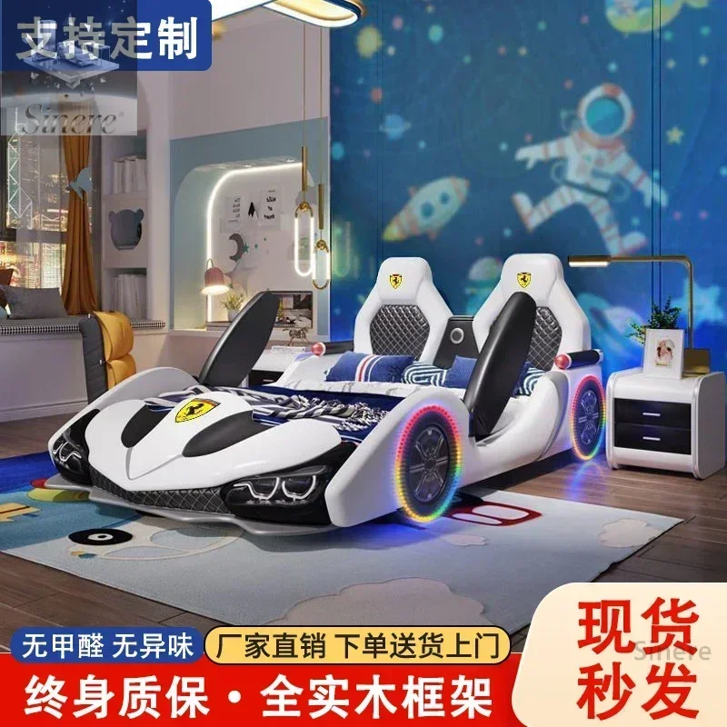 Children's bed boy cartoon car bed modeling 1.5 meters small apartment creative storage with guardrail solid wood single bed
Children's bed boy cartoon car bed modeling 1.5 meters small apartment creative storage with guardrail solid wood single bed