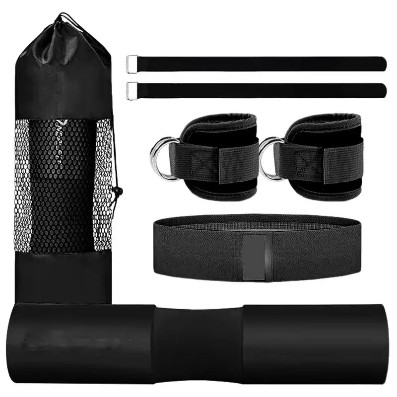 Barbell Pad Set Gym Hip Thrust Pad Resistance Bands Fitness Ankle Straps Weight Training Equipment For Squat Curl Leg Strength
Barbell Pad Set Gym Hip Thrust Pad Resistance Bands Fitness Ankle Straps Weight Training Equipment For Squat Curl Leg Strength