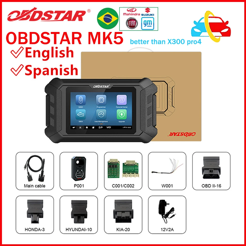 Версия для латинской Америки OBDSTAR X300 Pro4 MK5, программатор ключей, специально для Tata/Mahindra/Hyundai для Бразилии Fiat/VW/GM
Версия для латинской Америки OBDSTAR X300 Pro4 MK5, программатор ключей, специально для Tata/Mahindra/Hyundai для Бразилии Fiat/VW/GM