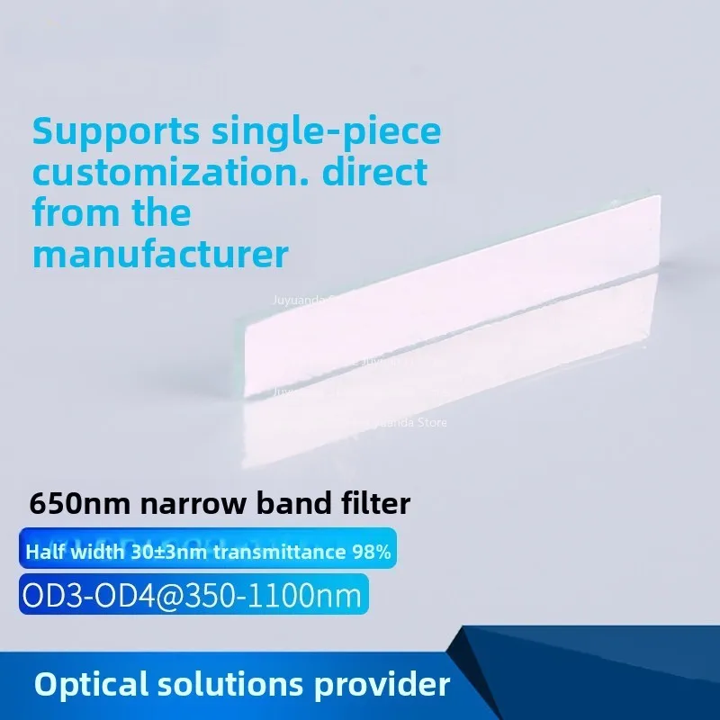 650Nm Center Wavelength NP650 Narrow Band Filter OD3 Bandwidth 30nm Thickness 1.1mm Various Sizes
650Nm Center Wavelength NP650 Narrow Band Filter OD3 Bandwidth 30nm Thickness 1.1mm Various Sizes
