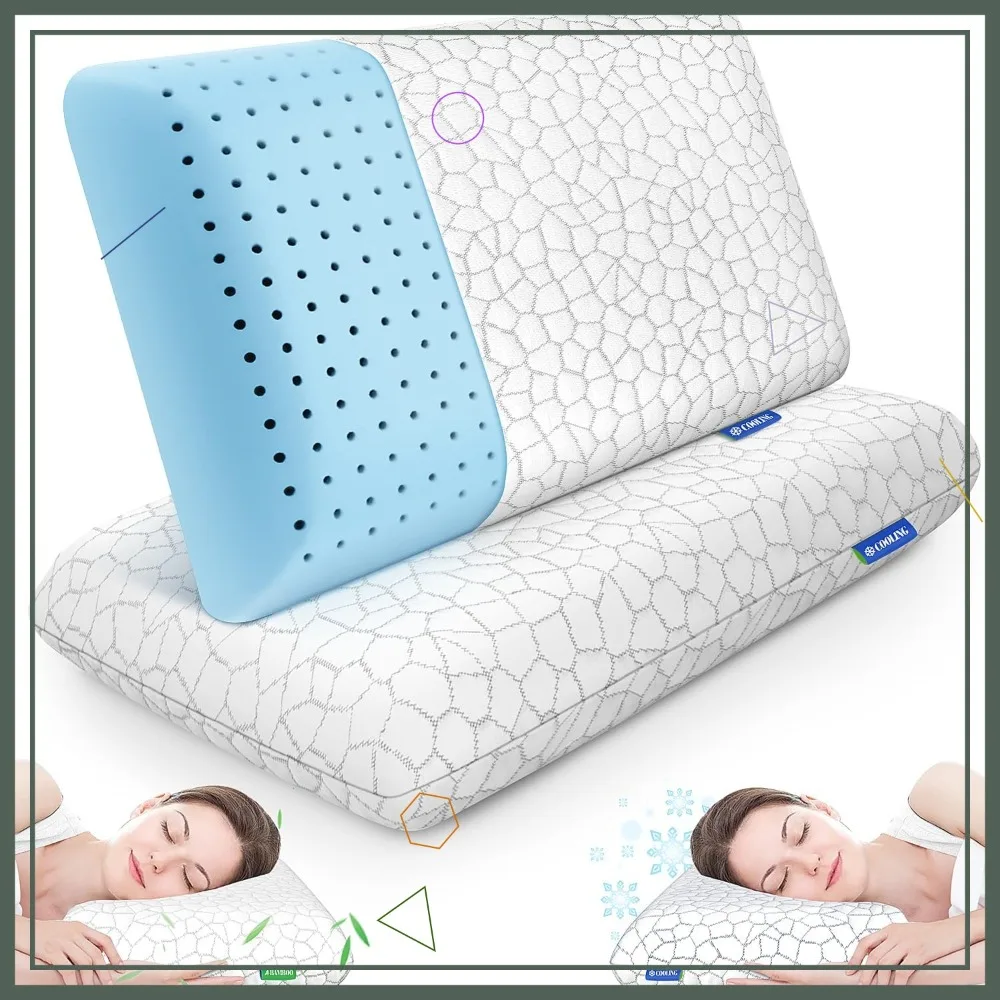 Memory Foam Pillows for Sleeping, Bed Pillow with Washable Cover, Standard Size 2 Pack for Side Back Stomach Sleepers
Memory Foam Pillows for Sleeping, Bed Pillow with Washable Cover, Standard Size 2 Pack for Side Back Stomach Sleepers