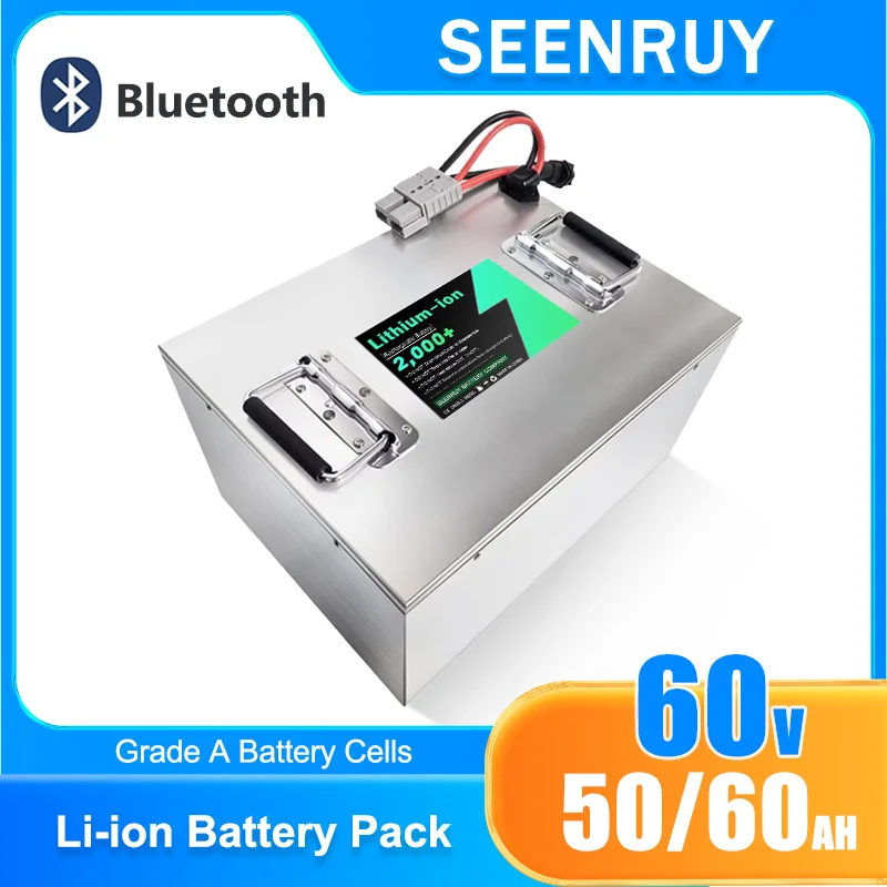 60V 50Ah 60ah Li-ion Battery Pack Built-in BMS Optional Bluetooth Deep Cycle for electric motorcycle Electric Tricycle Golf Cart
60V 50Ah 60ah Li-ion Battery Pack Built-in BMS Optional Bluetooth Deep Cycle for electric motorcycle Electric Tricycle Golf Cart