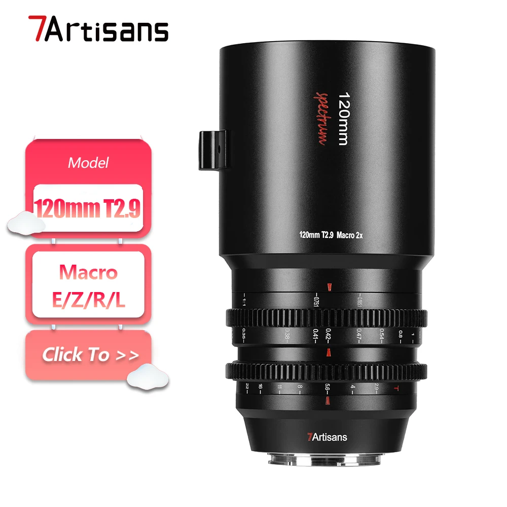 Объектив 7artisans 120mm T2.9 Macro 2X для полнокадровых камер, для съемки насекомых и ювелирных изделий, с креплением Sony E, Nikon Z, Canon RF, L Mount
Объектив 7artisans 120mm T2.9 Macro 2X для полнокадровых камер, для съемки насекомых и ювелирных изделий, с креплением Sony E, Nikon Z, Canon RF, L Mount