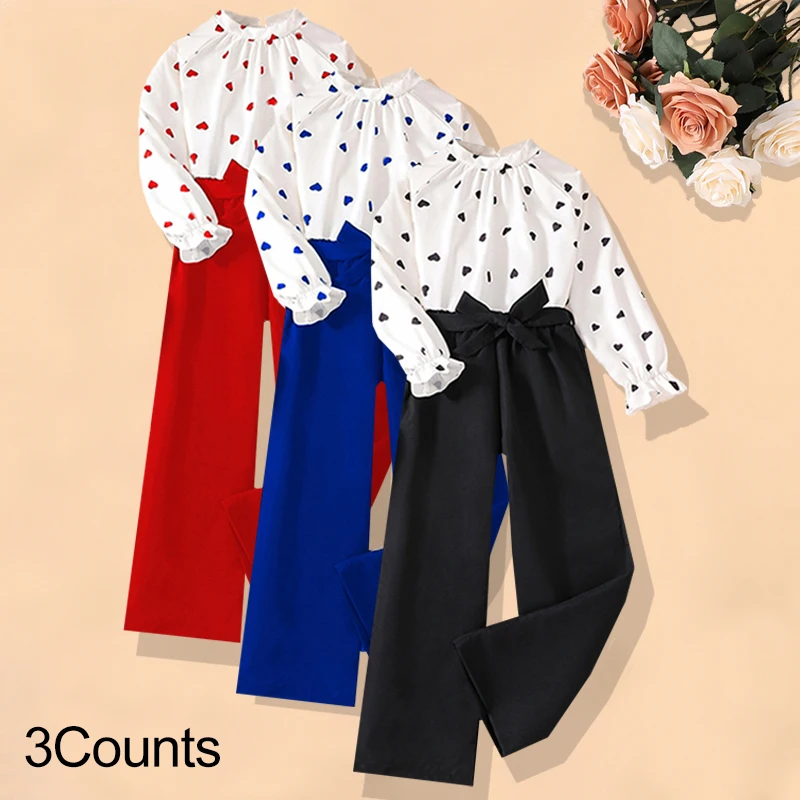 Girls' Clothing Set 8-12 Years Loving Heart Long-Sleeved Shirts + Casual Loose Pants Korean Fashion Clothing Suit For Kids Girl
Girls' Clothing Set 8-12 Years Loving Heart Long-Sleeved Shirts + Casual Loose Pants Korean Fashion Clothing Suit For Kids Girl