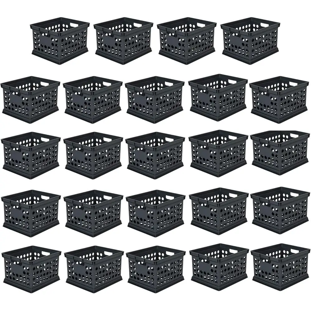 Пластиковый ящик для хранения с ручками для дома, офиса, общежития, гаража или утилиты, черный, 24 шт. в упаковке
Пластиковый ящик для хранения с ручками для дома, офиса, общежития, гаража или утилиты, черный, 24 шт. в упаковке