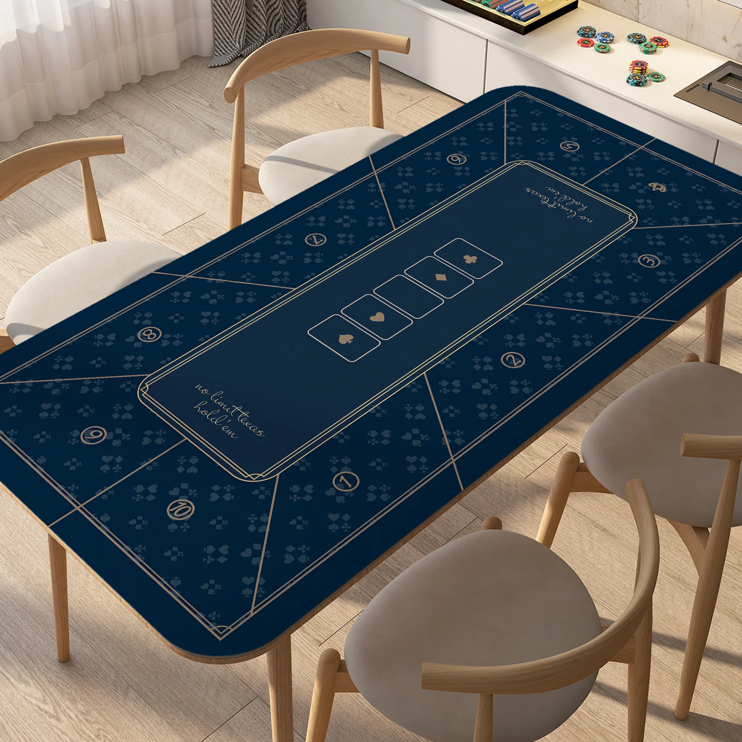 120*60cm/140*70cm/160*80cm Velvet Texas Poker Ten Person Table Anti Slip Special Rubber Poker Mat Chip Texas Hold'em Table Mat
120*60cm/140*70cm/160*80cm Velvet Texas Poker Ten Person Table Anti Slip Special Rubber Poker Mat Chip Texas Hold'em Table Mat