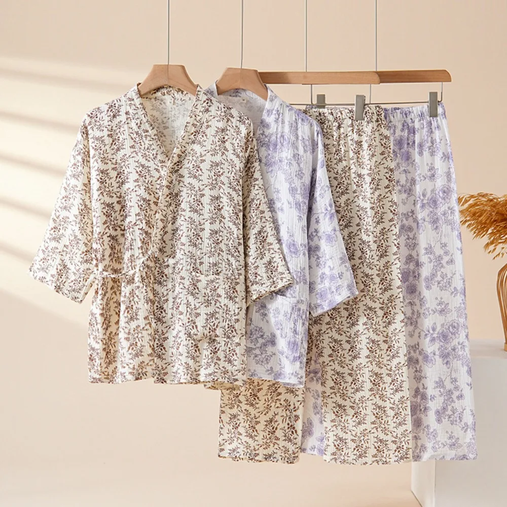 Floral Pajamas 2 Pieces Set Women's Home Wear 2026 New Sleep Pure Cotton Homewear Loungewear for Lady Pijama Sleepwear Suit
Floral Pajamas 2 Pieces Set Women's Home Wear 2026 New Sleep Pure Cotton Homewear Loungewear for Lady Pijama Sleepwear Suit