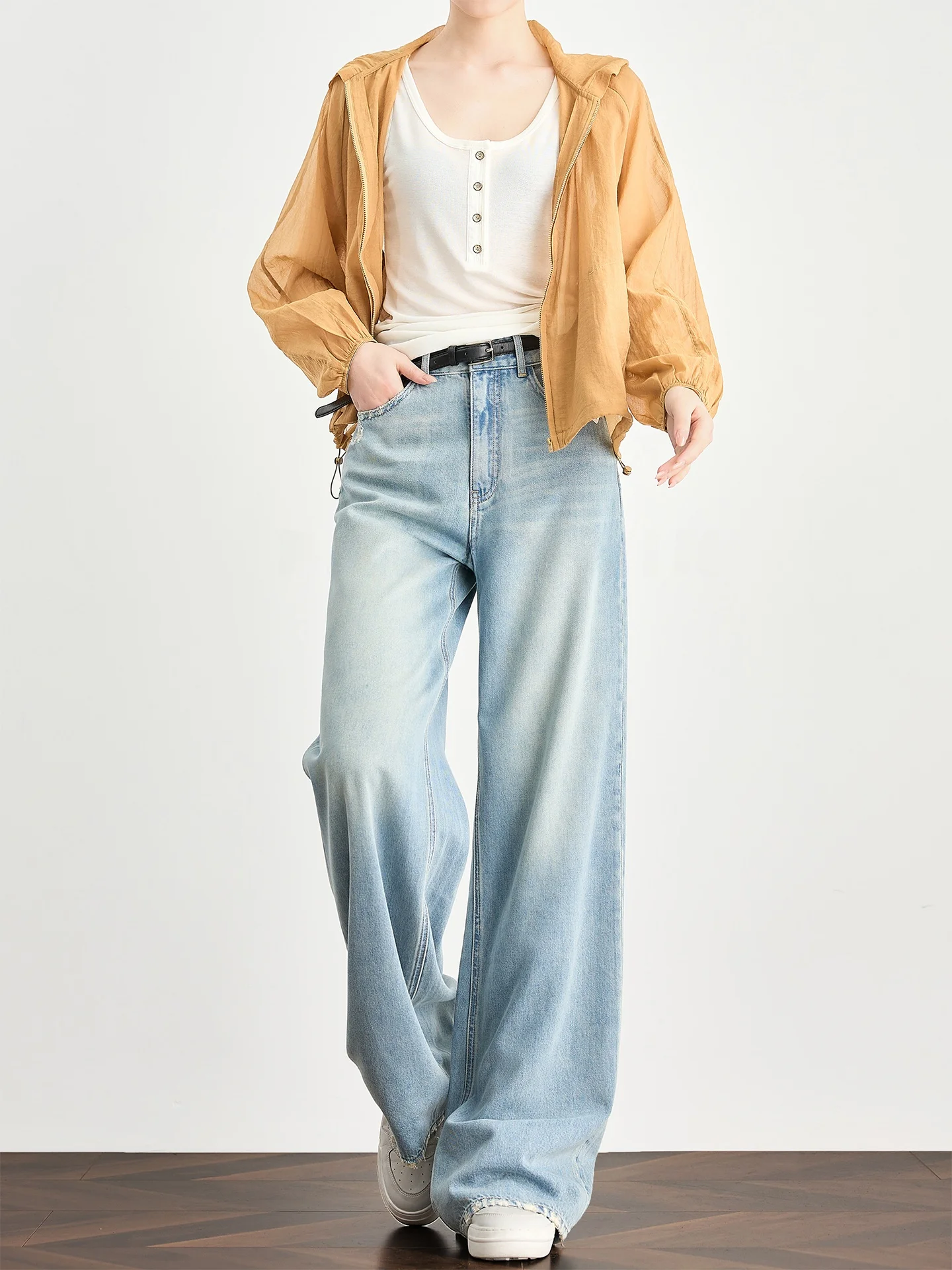 FAESSLIN High Waist Straight Leg Jeans Women's Loose Fit Thin Casual Denim Summer Long Cool Sensation Casual Pants
FAESSLIN High Waist Straight Leg Jeans Women's Loose Fit Thin Casual Denim Summer Long Cool Sensation Casual Pants