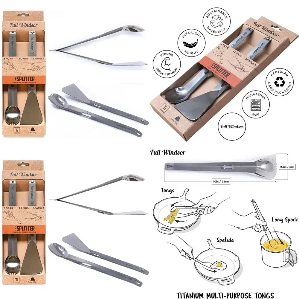 Компактный легкий серебристый набор многофункциональных инструментов: ложка-вилка, щипцы, лопатка и половник — идеально подходит для приготовления пищи, кемпинга, походов и путешествий.
Компактный легкий серебристый набор многофункциональных инструментов: ложка-вилка, щипцы, лопатка и половник — идеально подходит для приготовления пищи, кемпинга, походов и путешествий.