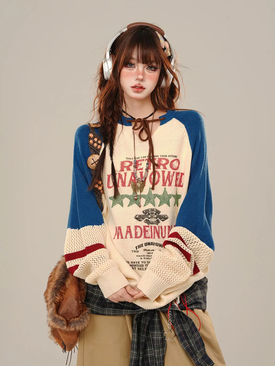 Y2K Subculture Vine New Beau Melan Blue College Sle женский свободный тонкий ленивый ажурный свитер осенний универсальный топ
Y2K Subculture Vine New Beau Melan Blue College Sle женский свободный тонкий ленивый ажурный свитер осенний универсальный топ