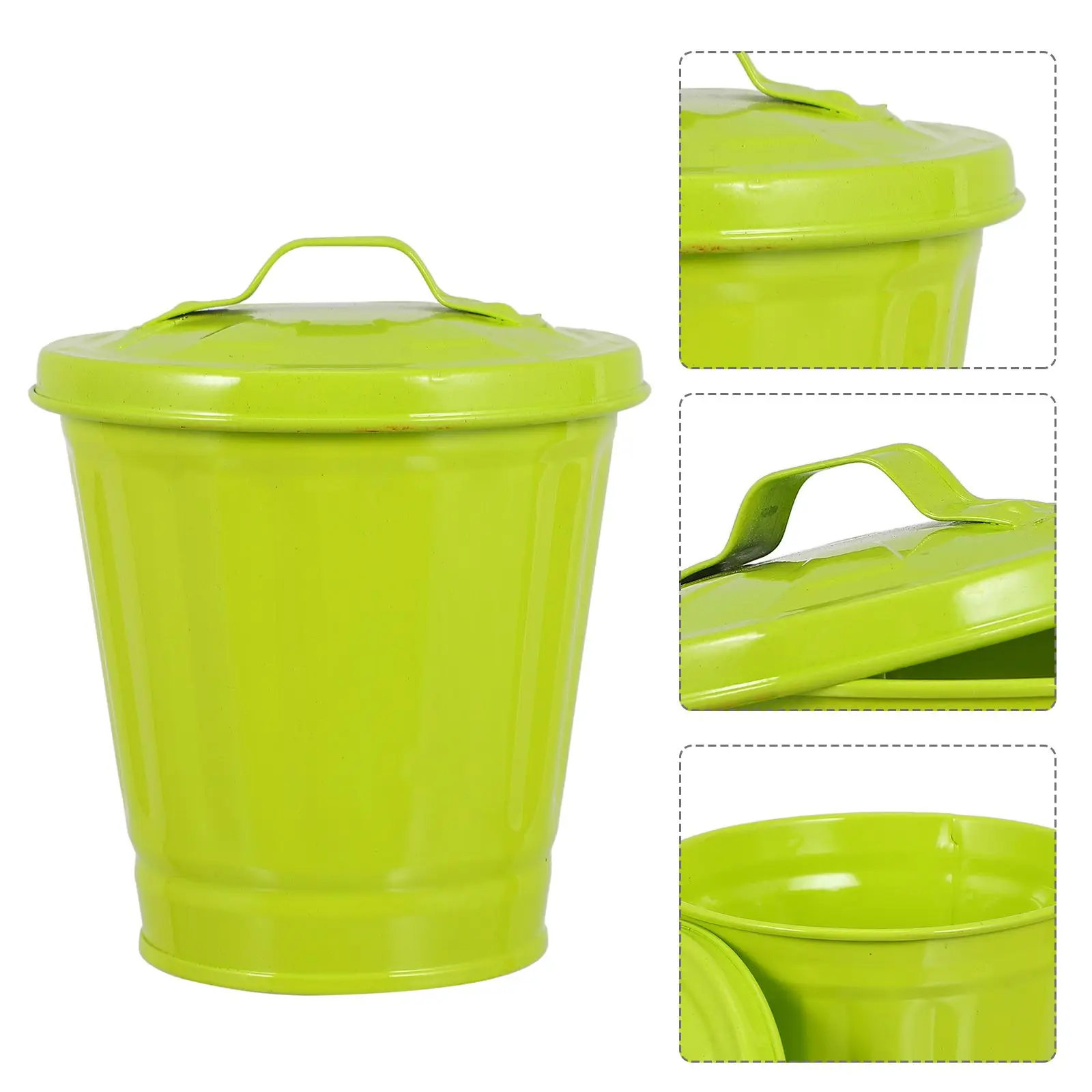 Retro Style Small Waste Storage Bin with Lid for Desk Bedroom Living Room Green Color Trash Can Flower Pot Container
Retro Style Small Waste Storage Bin with Lid for Desk Bedroom Living Room Green Color Trash Can Flower Pot Container